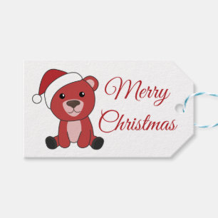 Colourful Bears Merry Christmas Winter Animals Bea Gift Tags