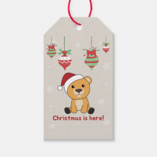 Colourful Bears Merry Christmas Winter Animals Bea Gift Tags