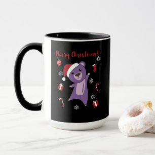 Colourful Bears Merry Christmas Winter Animals Bea Mug