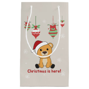 Colourful Bears Merry Christmas Winter Animals Bea Small Gift Bag