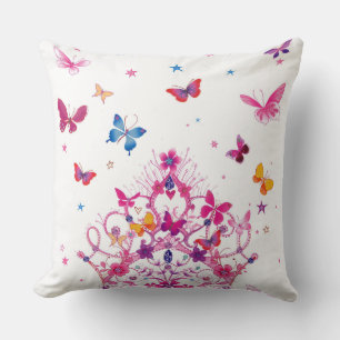 Colourful Beautiful Butterflies  little baby showe Throw Pillow