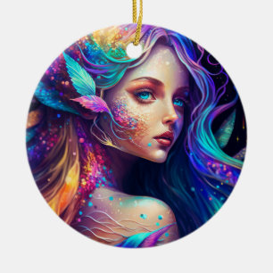 Colourful Beautiful Fairy Ceramic Ornament