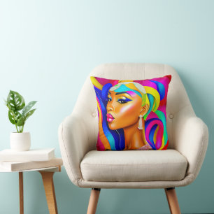 Colourful Beauty Throw Pillow