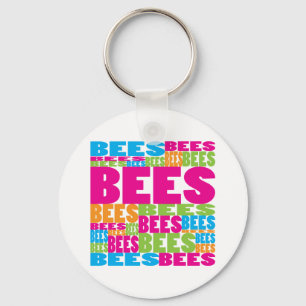 Colourful Bees Keychain