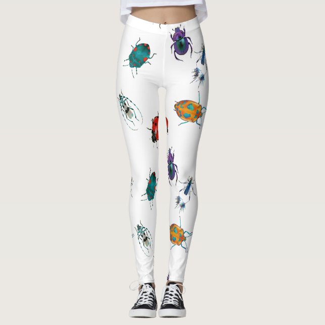 Colourful beetles  leggings (Front)