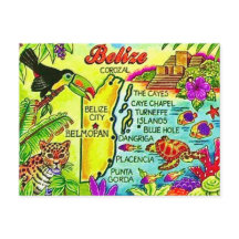 Colourful Belize Postcard