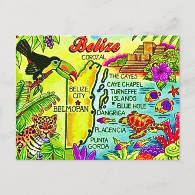 Colourful Belize Postcard (Front)