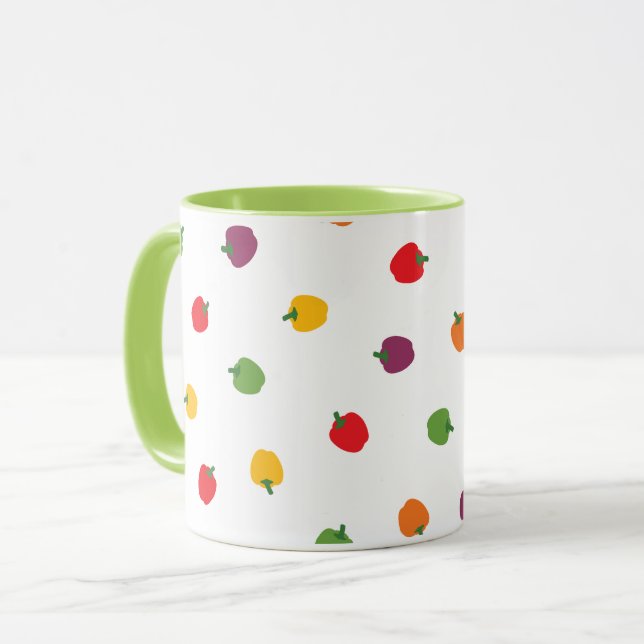 Colourful Bell Peppers Mug (Front Left)
