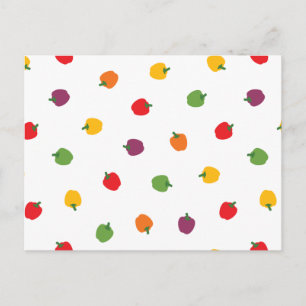 Colourful Bell Peppers Postcard