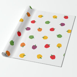 Colourful Bell Peppers Wrapping Paper