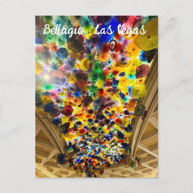 Colourful Bellagio Ceiling  Postcard (Front)