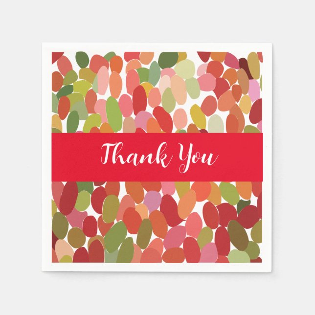 Colourful Berries Fruit Personalized Party Napkin (Front)