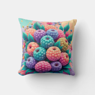 Colourful berries throw pillow