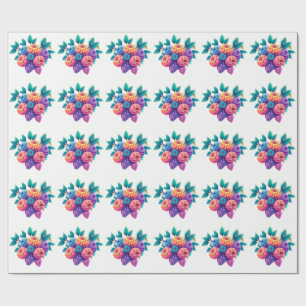 Colourful berries wrapping paper