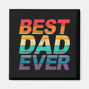 Colourful Best Dad Ever Father's Day Magnet