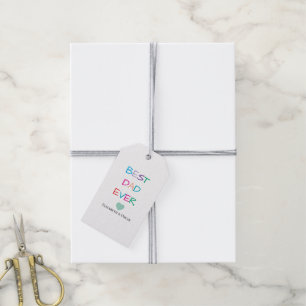 Colourful "Best Dad Ever"  – Fun & Heartfelt Gift  Tags