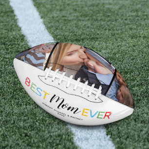Colourful Best Mom Ever Photo Collage Football