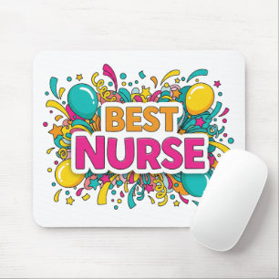 Colourful Best Nurse Desk Mat Mouse Pad