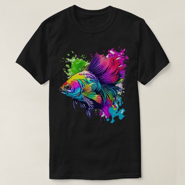 Colourful betta fish T-Shirt (Design Front)