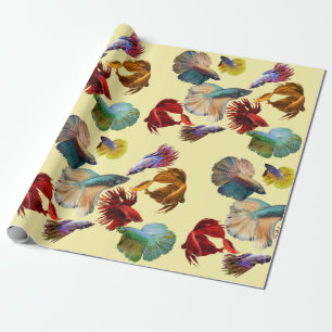 Colourful Betta Fish Wrapping Paper