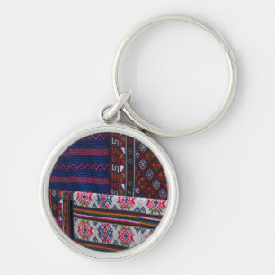 Colourful Bhutan Textiles Keychain