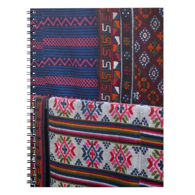 Colourful Bhutan Textiles Notebook (Front)