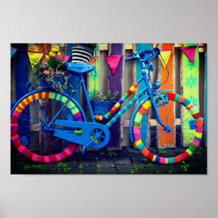 Colourful Bicycle Fun Happy Poster