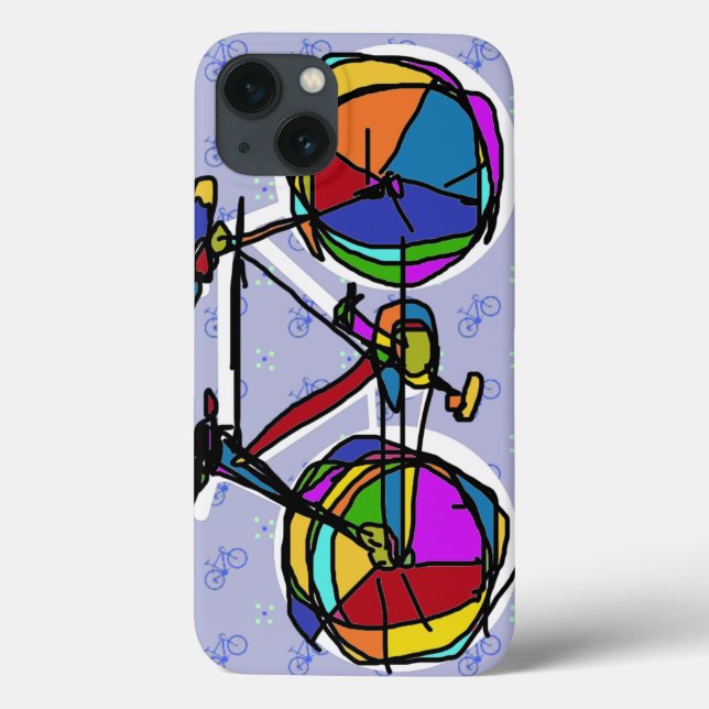 colourful bicycle happy art Case-Mate iPhone case (Back)