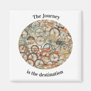 Colourful Bicycle Pattern customizable Magnet