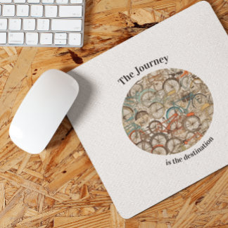 Colourful Bicycle Pattern customizable Mouse Pad