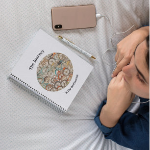 Colourful Bicycle Pattern customizable Notebook