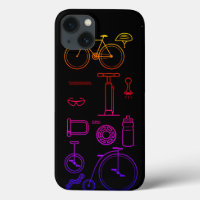 Colourful Bicycle Print Cycling Essentials Design