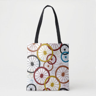 Colourful Bicycle Wheels Tote Bag