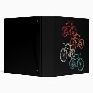 Colourful bicycles binder