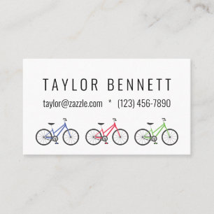 Colourful Bicycles Custom Business Calling Cards