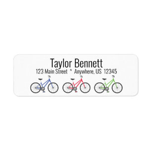 Colourful Bicycles Custom Return Address Labels