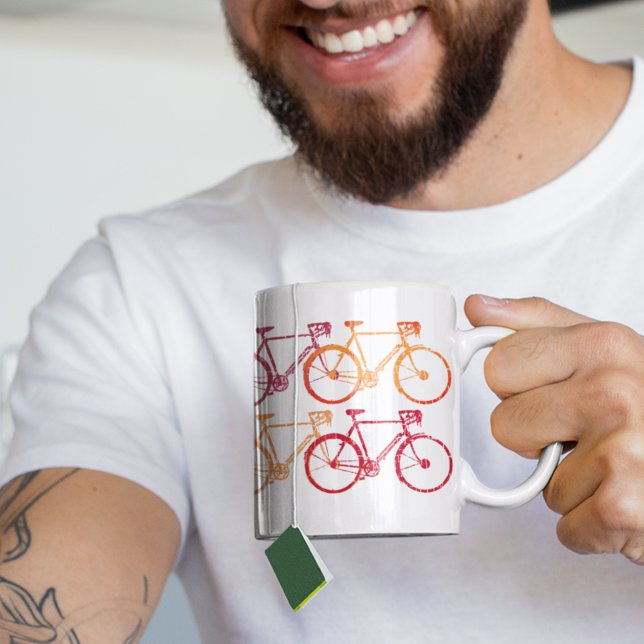 Colourful Bicycles overlapping wheels Coffee Mug (coffee for the cyclist)