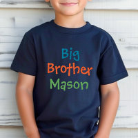 Colourful Big Brother Monogram Name Navy