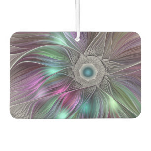 Colourful Big Flower Abstract Trippy Fractal Art Air Freshener