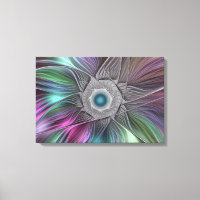 Colourful Big Flower Abstract Trippy Fractal Art