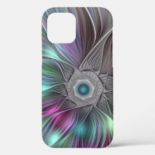 Colourful Big Flower Abstract Trippy Fractal Art iPhone 12 Pro Case
