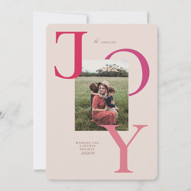 Colourful Big Joy Christmas Card (Front)