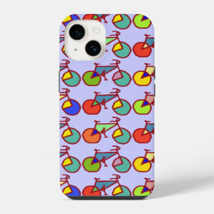 colourful bikes pattern iPhone 14 case