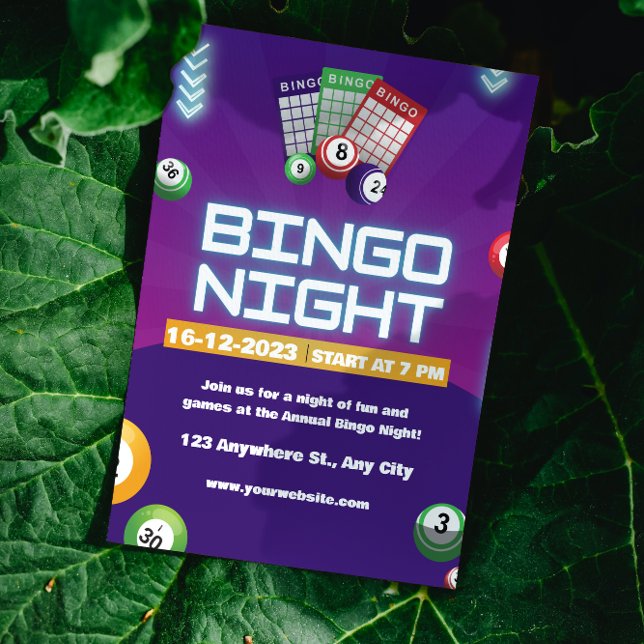 Colourful Bingo Fun Night Invite Fundraiser (Creator Uploaded)