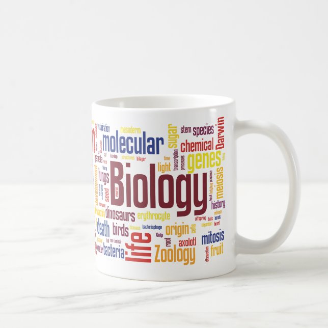 Colourful Biology Wordle Mug (Right)
