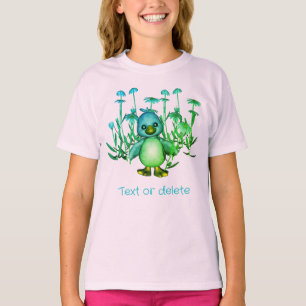 Colourful Bird And Daisy Flowers Cute Personalized T-Shirt