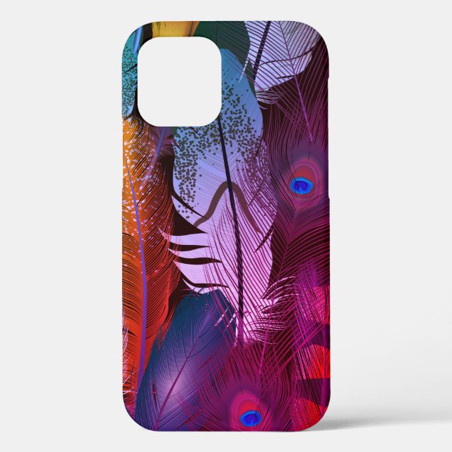 Colourful Bird Feathers Peacock  Case-Mate iPhone Case (Back)