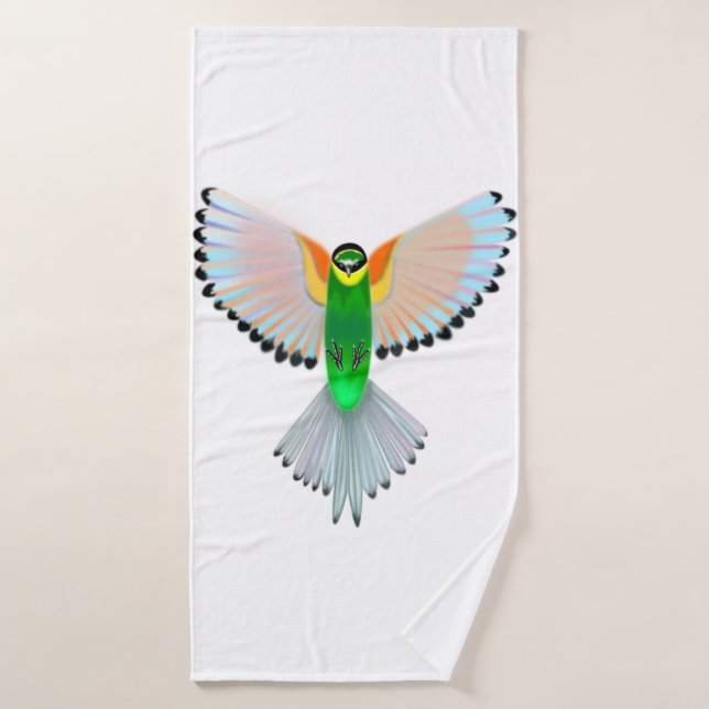 Colourful Bird Flying Bath Towel (Bath Towel)