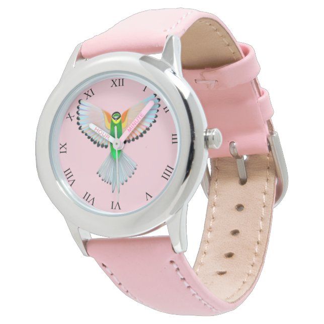 Colourful Bird Flying Watch (Angled)