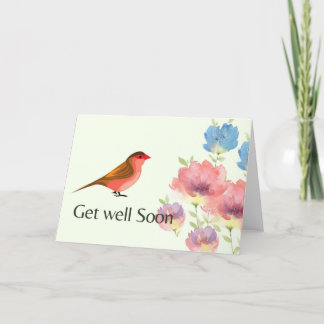 colourful bird holiday card